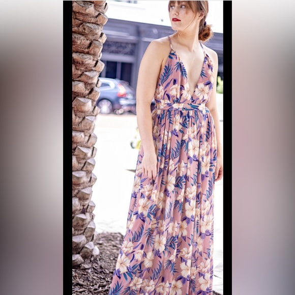Floral Chiffon Maxi Dress - Picture 6 of 8